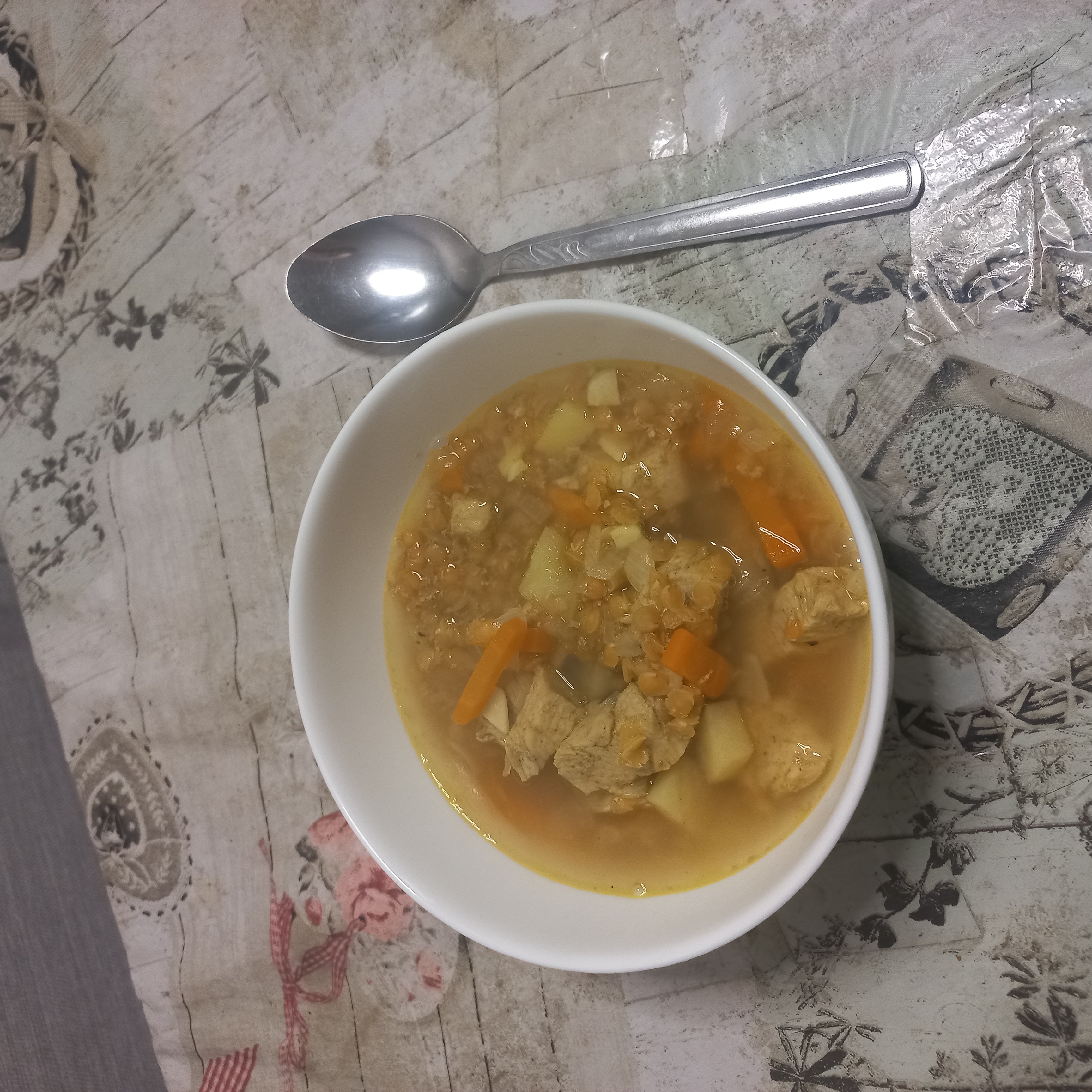 Чечевичный суп с индейкой