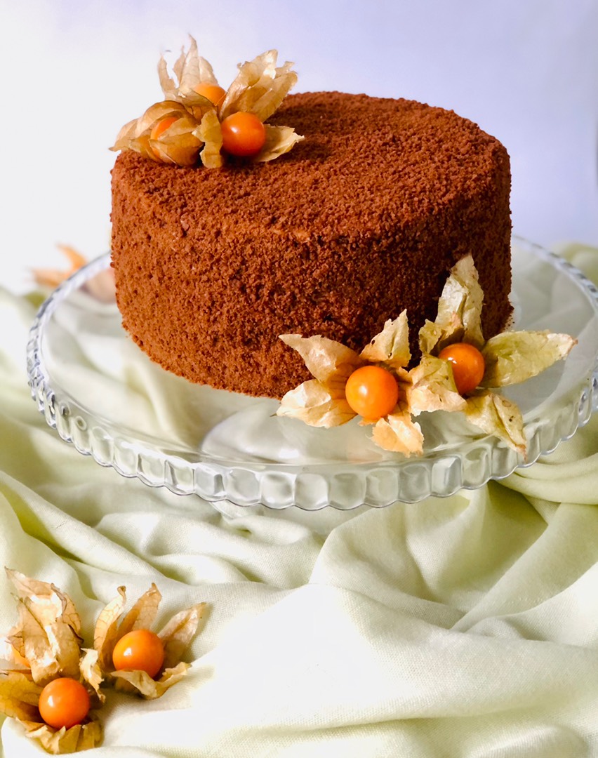 Шоколадно-медовый торт «Спартак» на сковороде