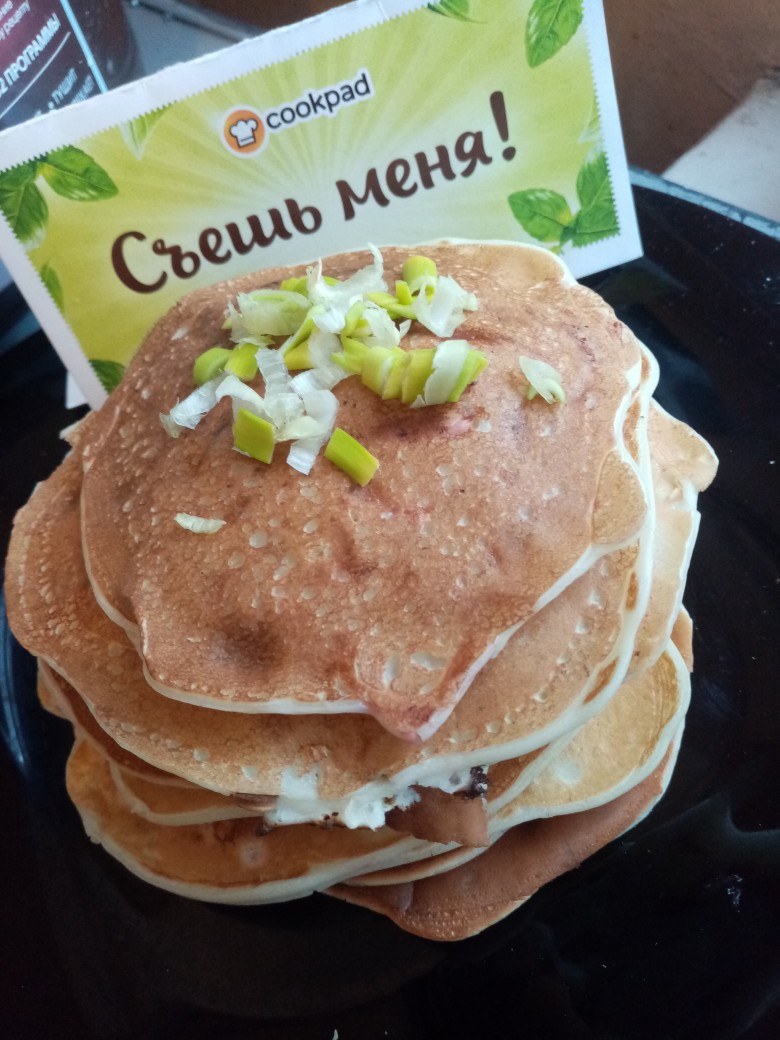 Панкейки с сыром и ветчиной