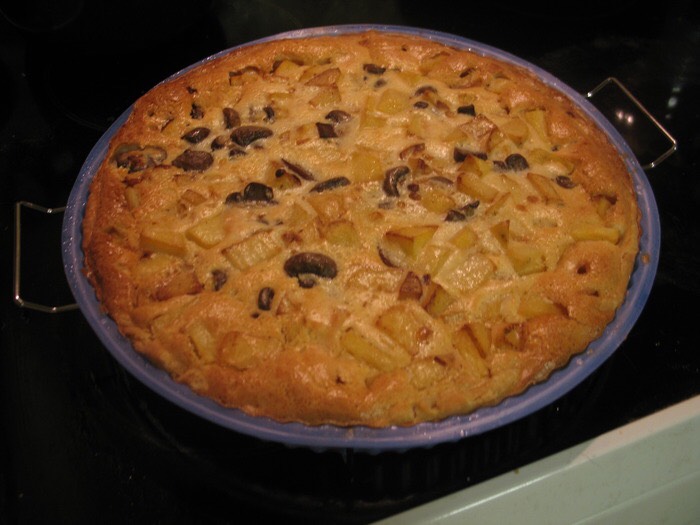 Киш с картошкой и грибами