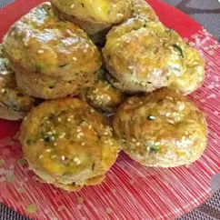 Маффины из цукини с куриным филе и сыром