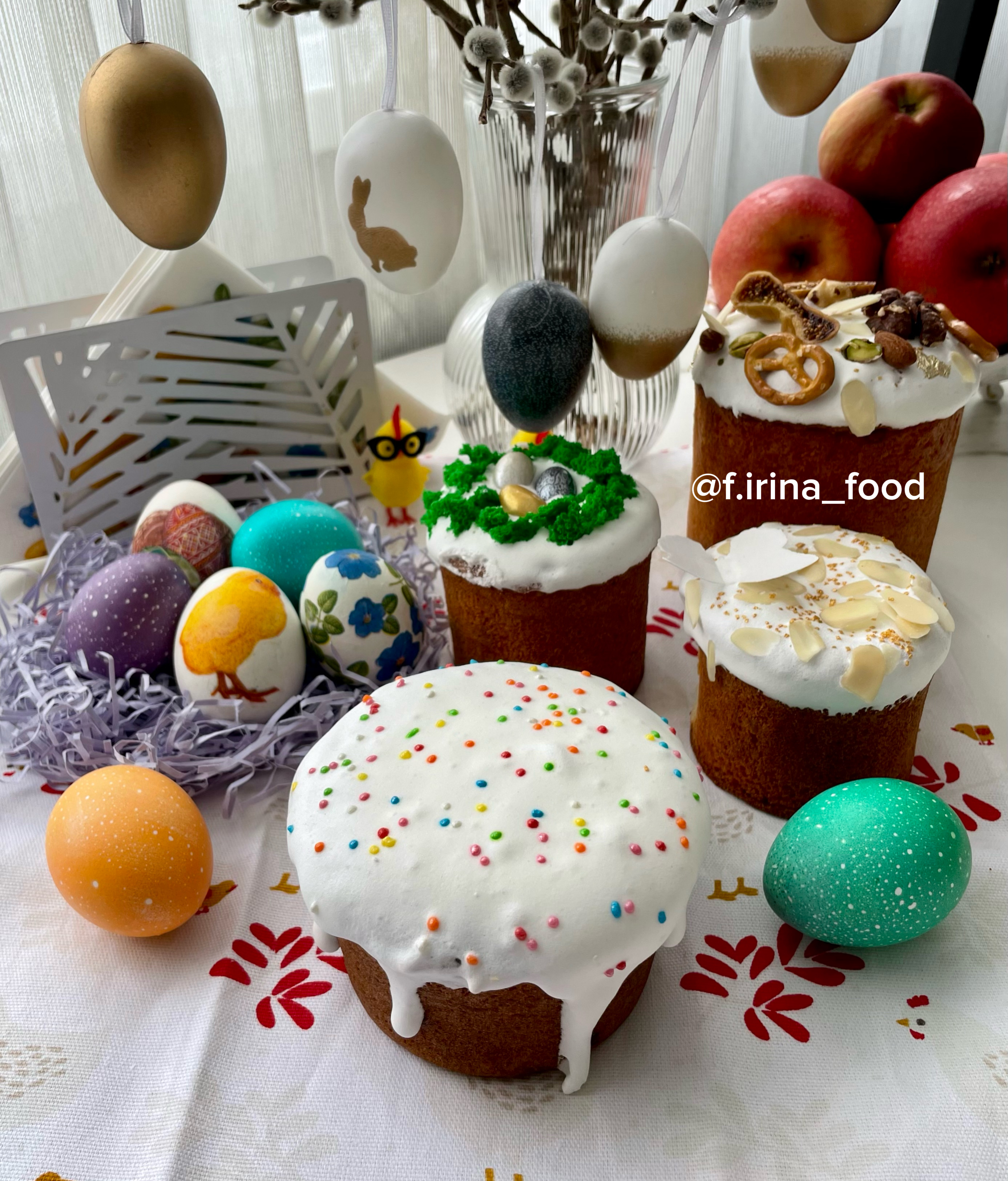 Творожные куличи без дрожжей 