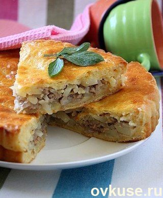 Пирог с мясом и картофелем