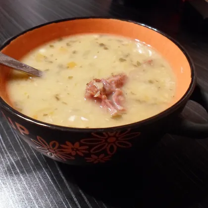Чечевичный суп с копчеными ребрами без картофеля