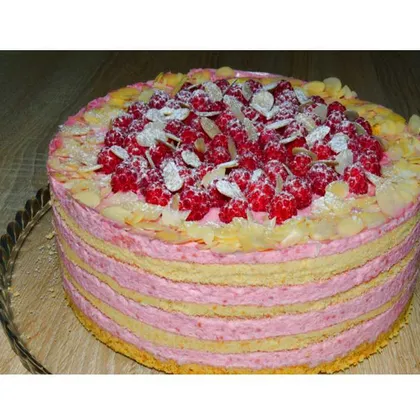 Торт без выпечки новым способом "Розовая мечта"