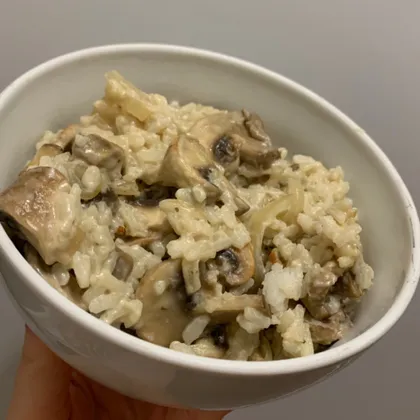 Рис с грибами в сливках