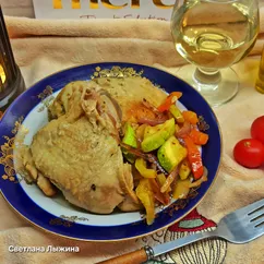 Курица в белом вине по-итальянски в мультиварке