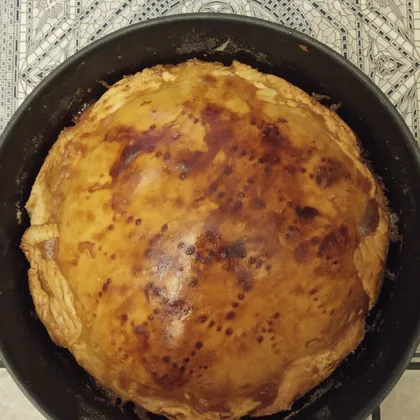 Пирог с яблочной творожной начинкой