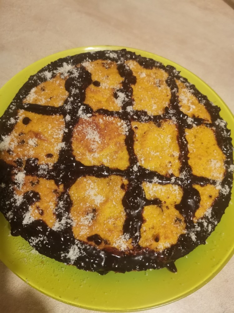 Тыквенный манник с шоколадом