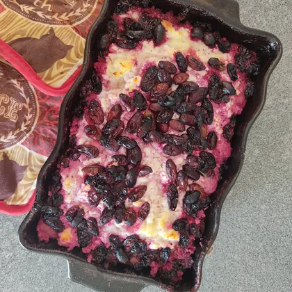 Пирог с ягодами и творогом пп