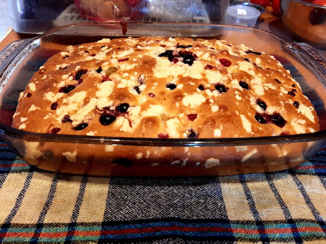 Домашний пирог с ежевикой – кулинарный рецепт