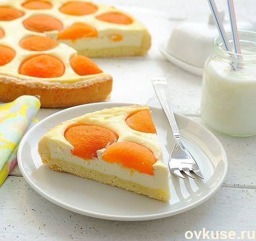 Пышный творожный пирог с абрикосами - рецепт автора Мария🌳