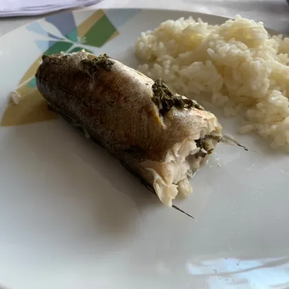 Белая рыба с базиликом