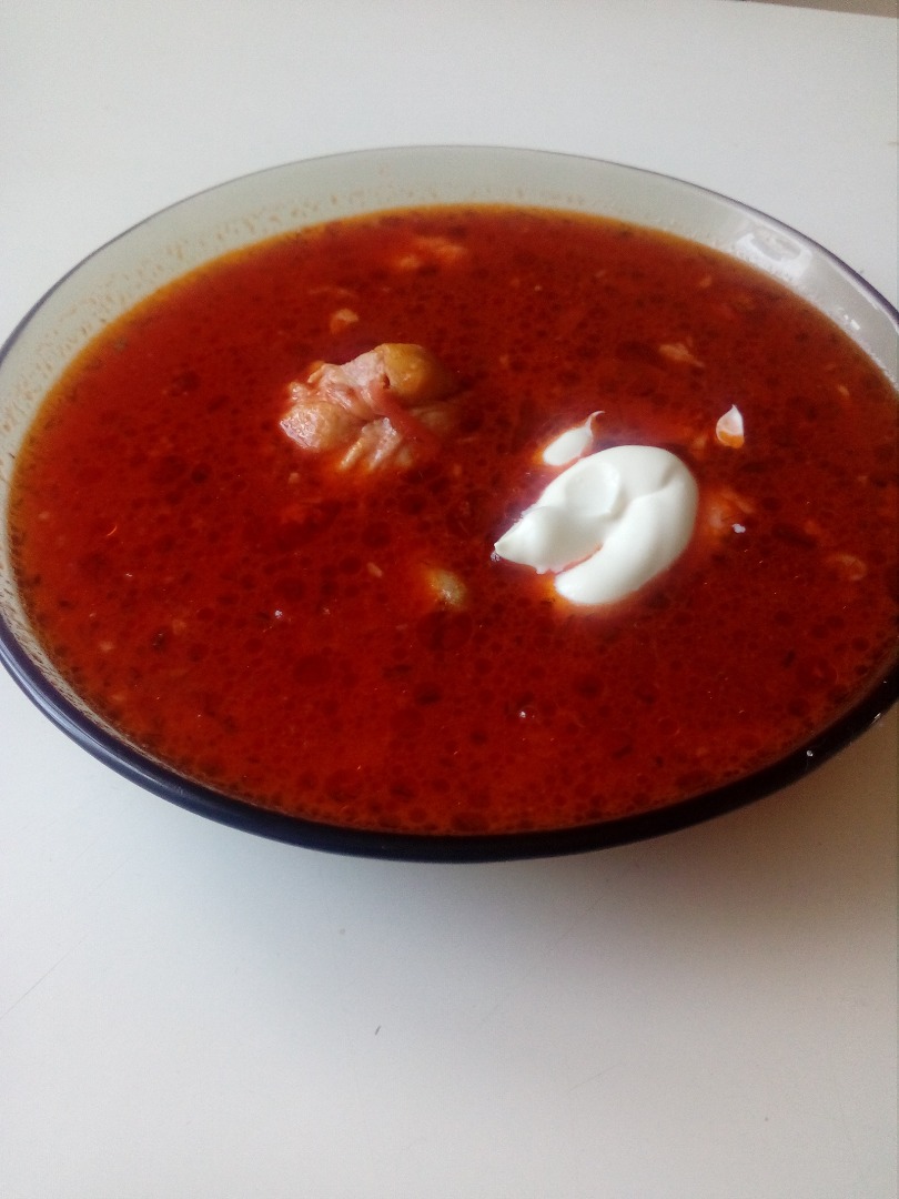 Борщ с курицей