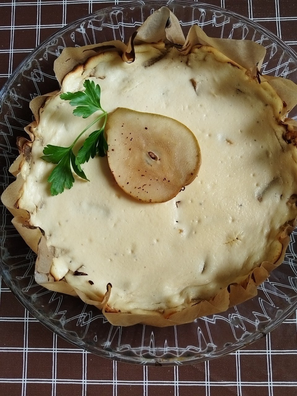 Творожная запеканка с грушей