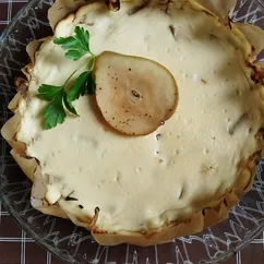 Творожная запеканка с грушей