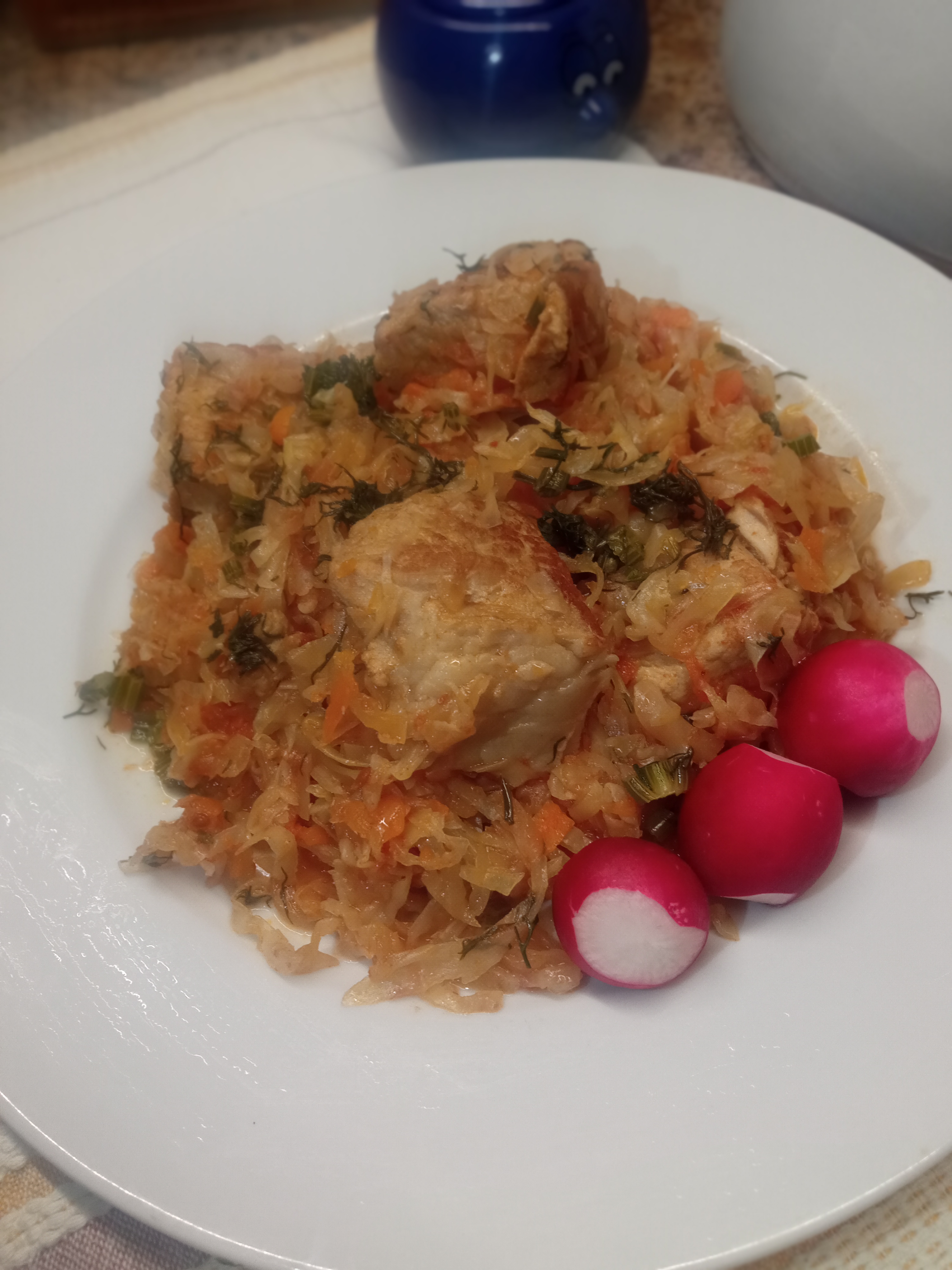 Капуста тушёная с мясом 