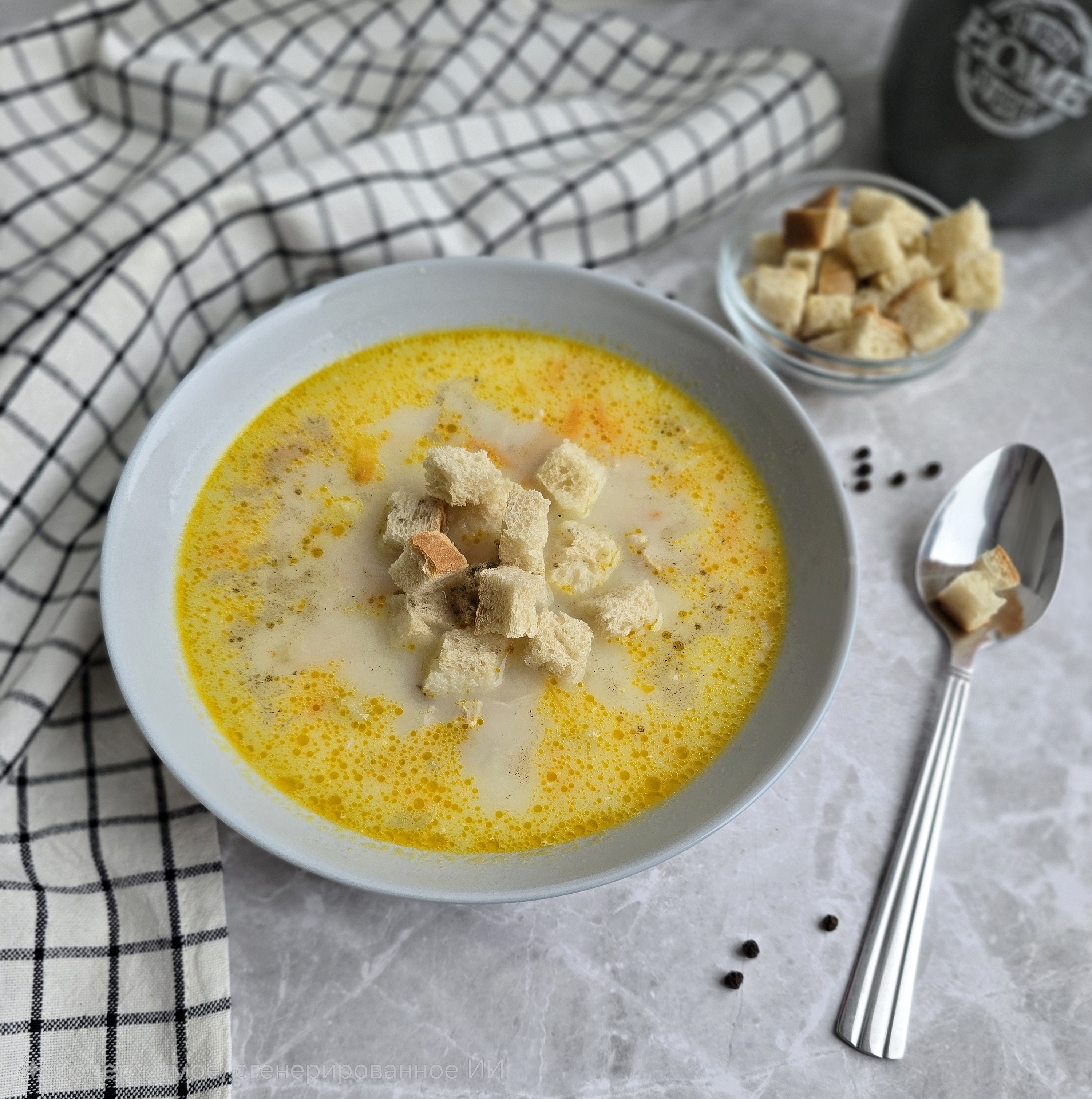 Сырный суп по-французски с курицей