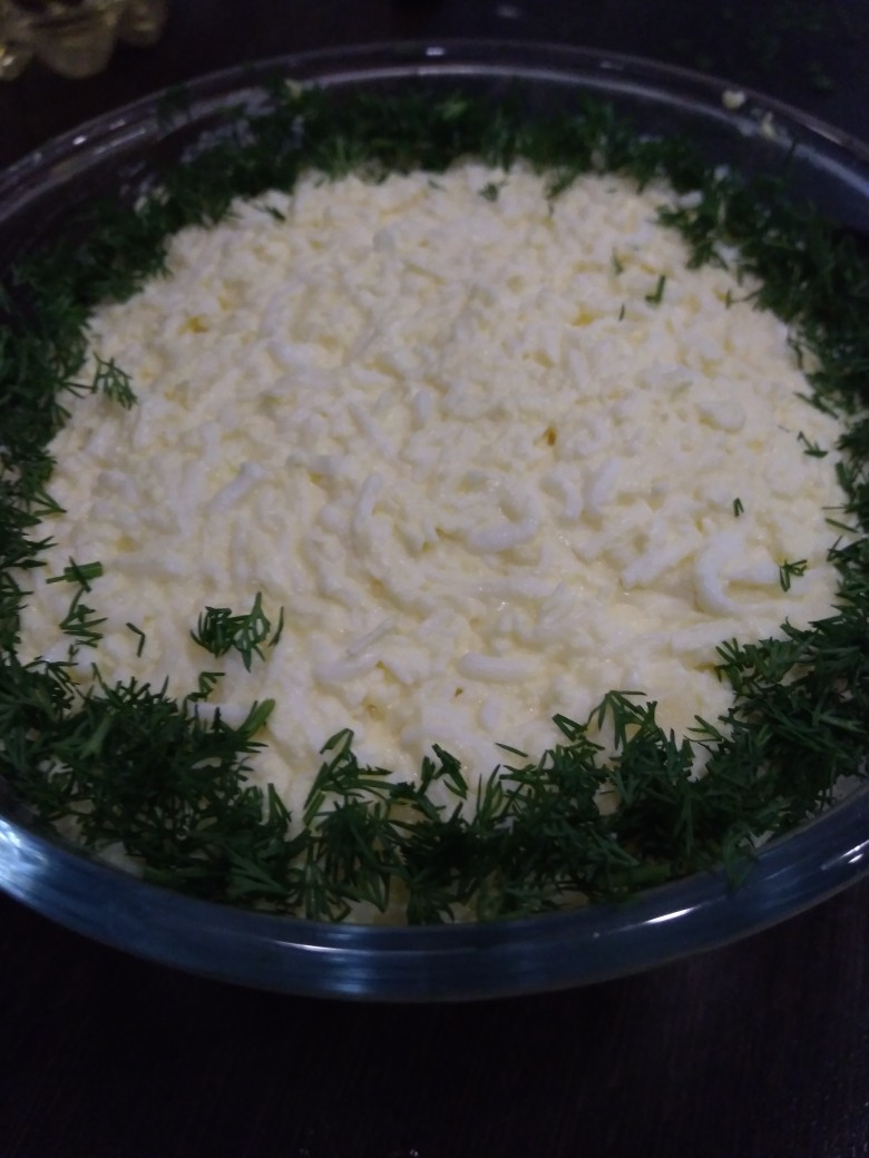 Закуска «Еврейская» с сыром и чесноком