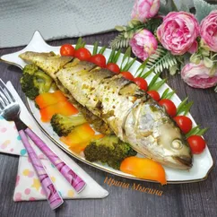 Морская кефаль в духовке 