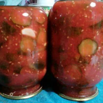Солёные огурцы в томате на зиму #Заготовкиназиму