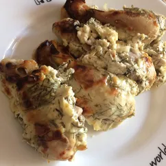 Запечённая куриная голень под соусом «Дорблю» 🍗🧀