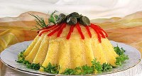Кукурузная запеканка с сыром и овощами