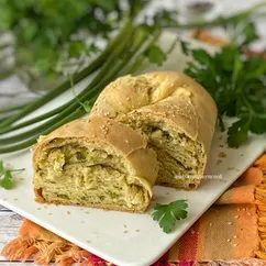 🥖Домашний хлеб с чесночными стрелками и зеленью