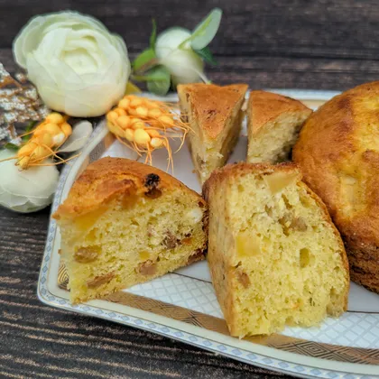 Творожный пирог с яблоками