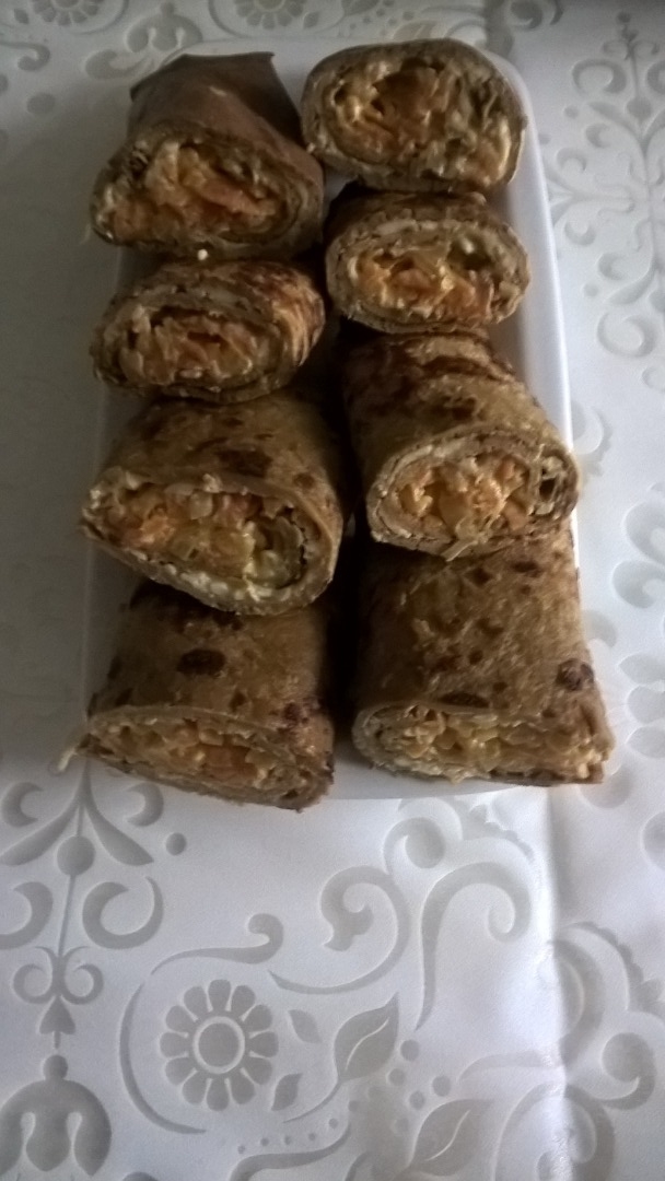 Печеночные блинчики с начинкой