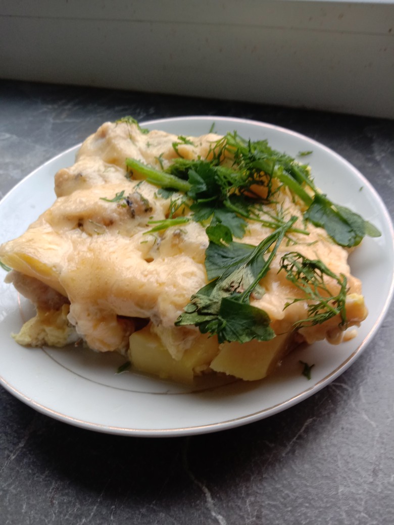 Овощная запеканка с мясом