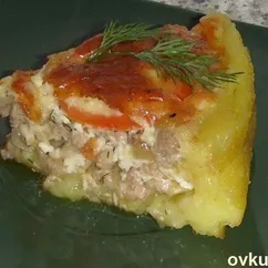 Картофельно-мясной пирог