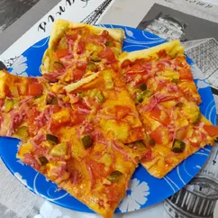 Пицца из слоёного теста 🍕🧀