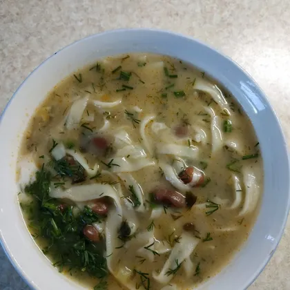 Таджикский мясной суп с лапшой