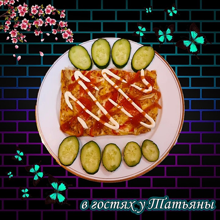 Яичница в духовке (готовил мой супруг)