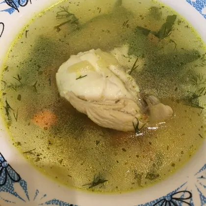 Куриный суп с полтавской крупой