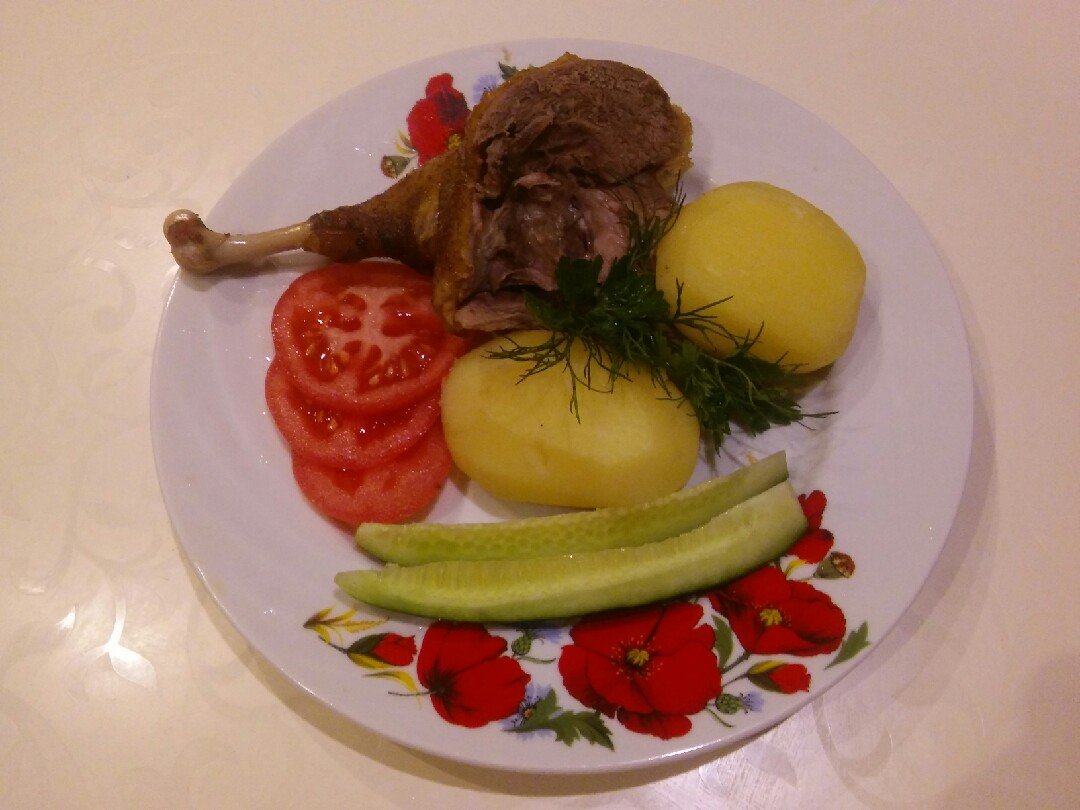 Утка с яблоками и черносливом в рукаве в духовке - вкусный рецепт сочной и мягкой утки