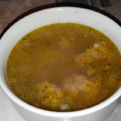Суп с тефтелями и гречкой