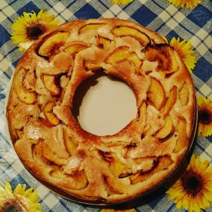 Пирог с персиками #кулинарныймарафон
