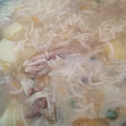 Суп со свиными ребрышками