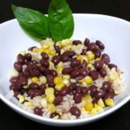 Салат с фасолью, рисом, кукурузой «Противопростудный»
