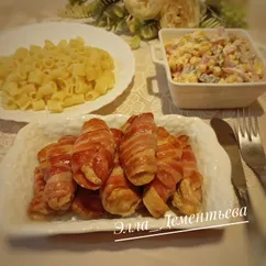 Куриное филе в беконе