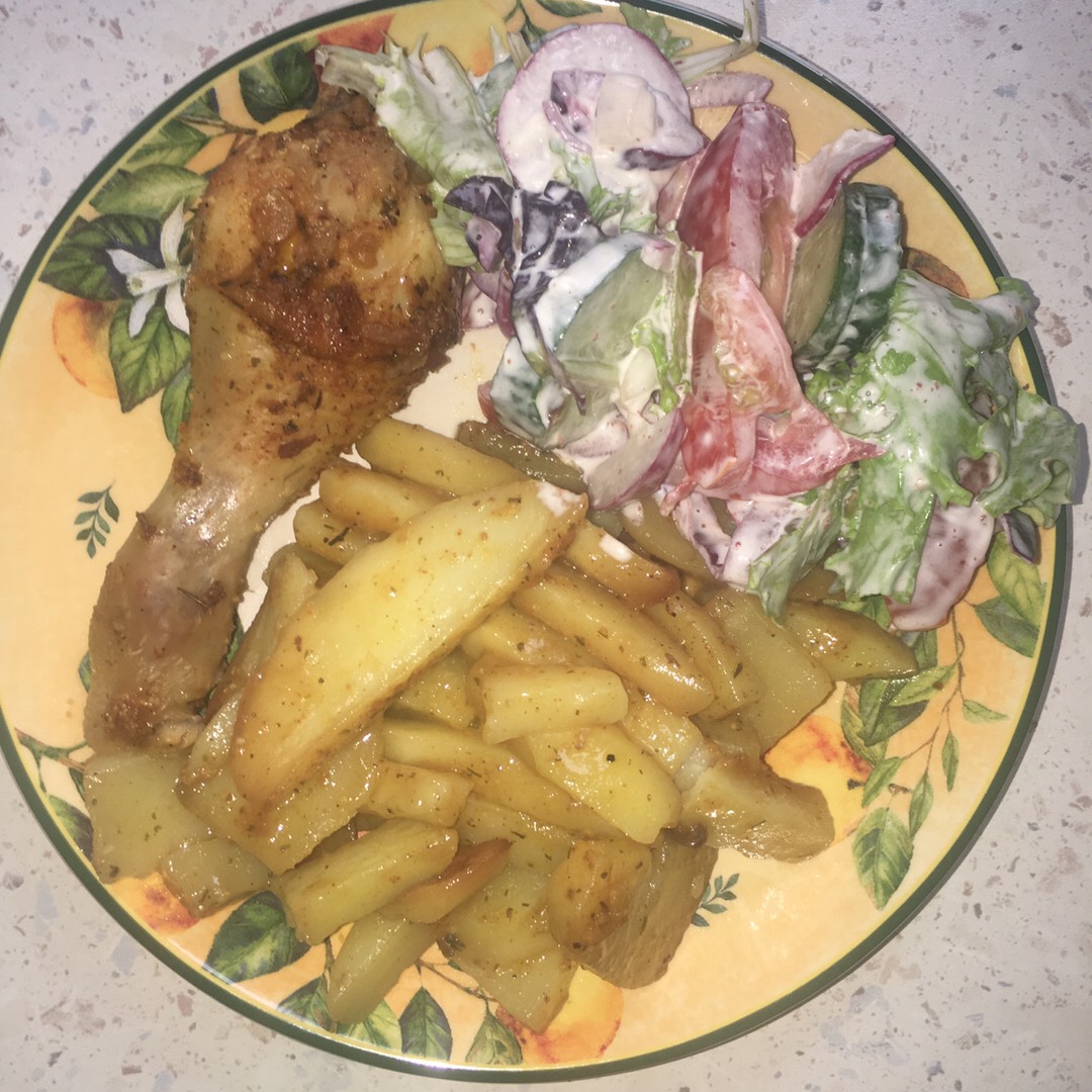 Куриные ножки с картофелем в пакете 🍗