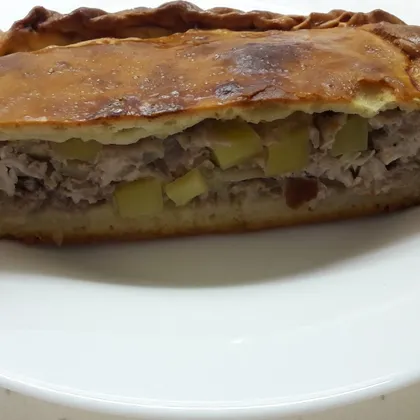 Пирог с мясом и картошкой- Зур белиш