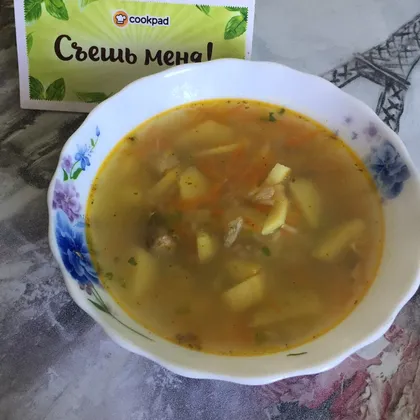 Простой суп из консервы