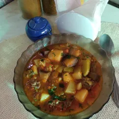 Рагу из овощей с тушёнкой 