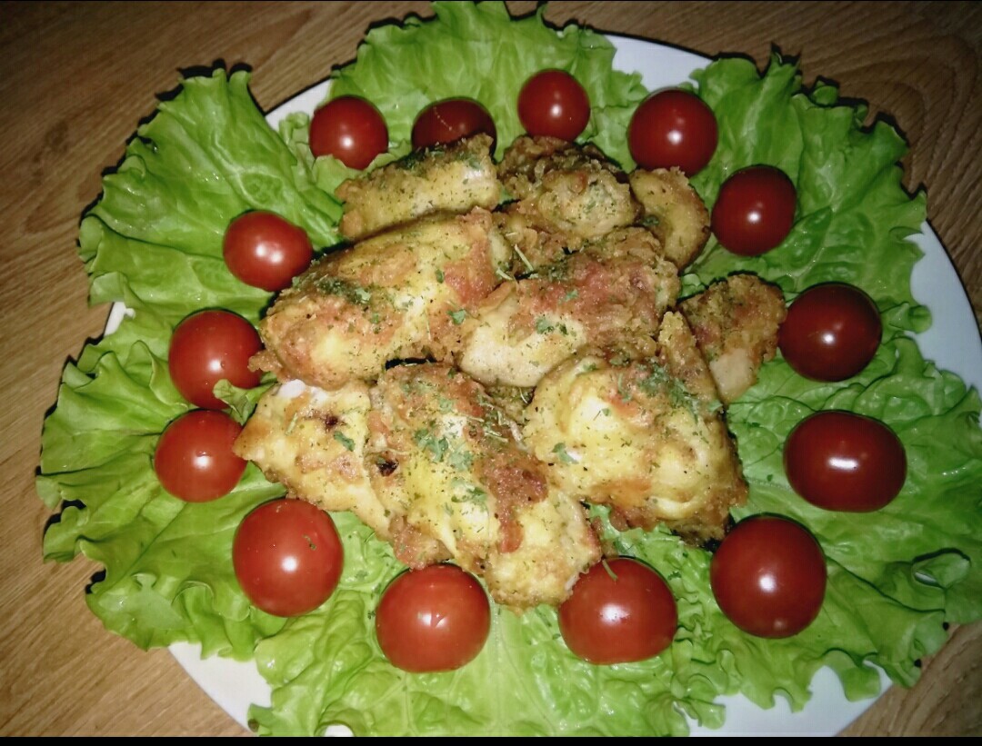 Куриные крылышки в панировке #кулинарныймарафон