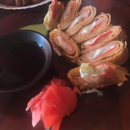Роллы из японского омлета тамаго-яки #чемпионатмира #япония