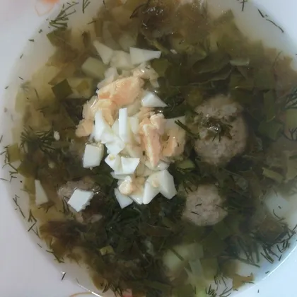 Щавелевый суп за 30 минут с фрикадельками