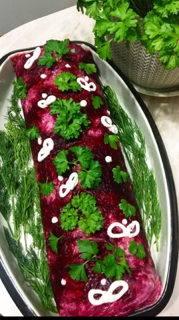 Рулет «Селёдка под шубой»